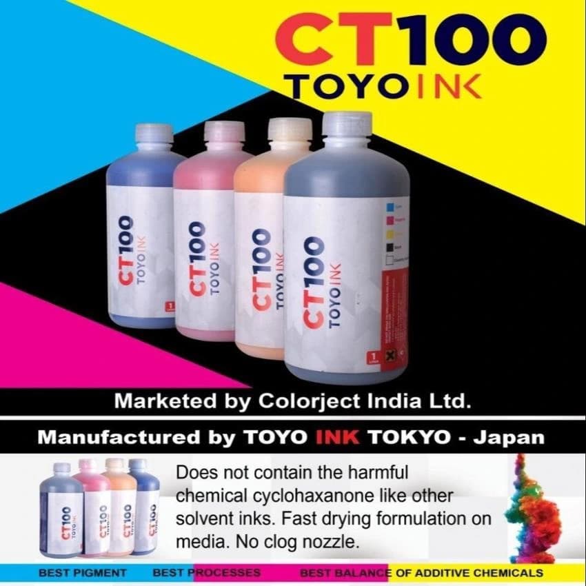 Colorjet(TOYO) Flex Printing CT-100 Solvent ink, Bottle, Packaging Size: 1 Ltr