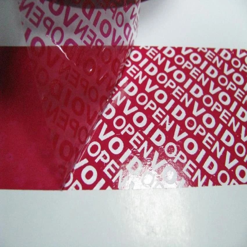 Red Tamper Proof Label For Garments, Packaging Type: Packet