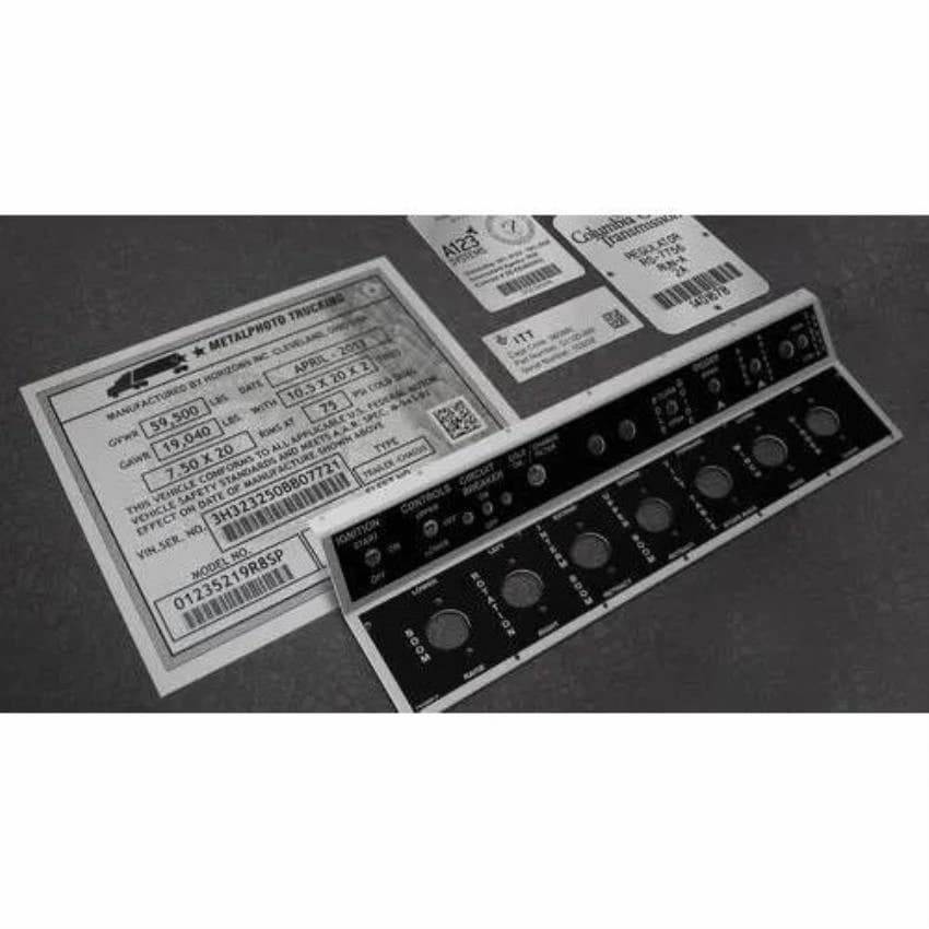 Rectangular Printed Aluminium Label