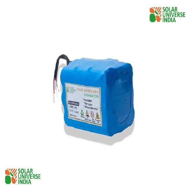 Solar Universe India Lithium Ion (Li-Ion) Battery of 11.1V-6000mAh with inbuilt BMS, suitable for 12V Solar Applications