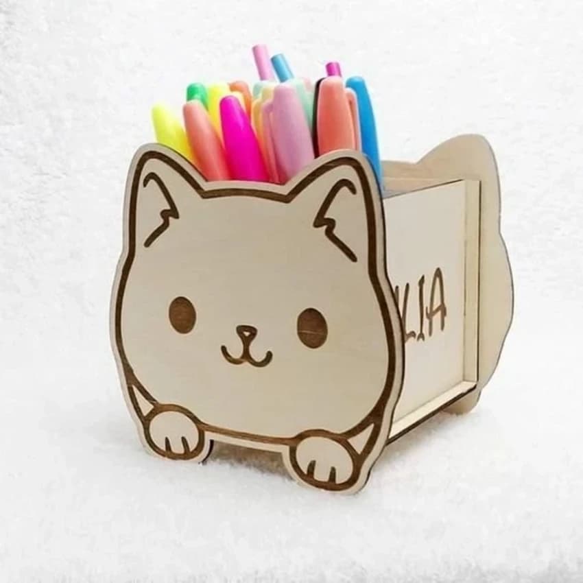 Customized Wooden (MDF) Pen Stand