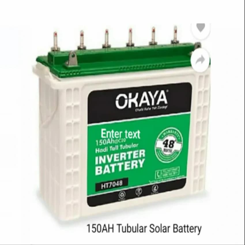 OKAYA White 150 Ah Solar Tubular Battery, 12V