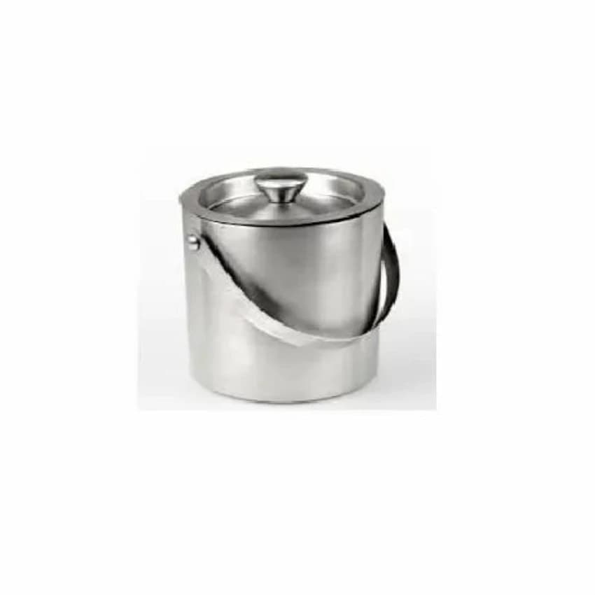 Silver Stainless Steel Ice Bucket, For Hotel, Packaging Type: Box