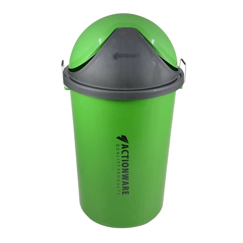 Green HDPE 80 Ltr Plastic Swing Bin, For Outdoor