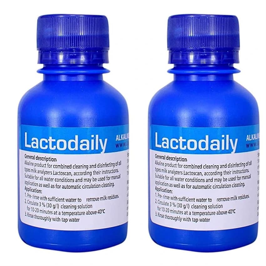 LactoDaily Alkaline Cleaning Solution For Ultrasonic Milk Analyzer (100ml Bottle)
