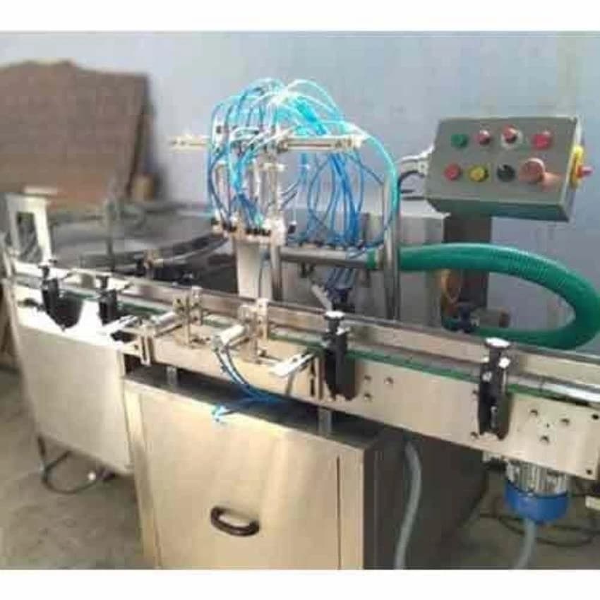 Automatic Four Head Bottle Air Jet Cleaning Machine, 220V