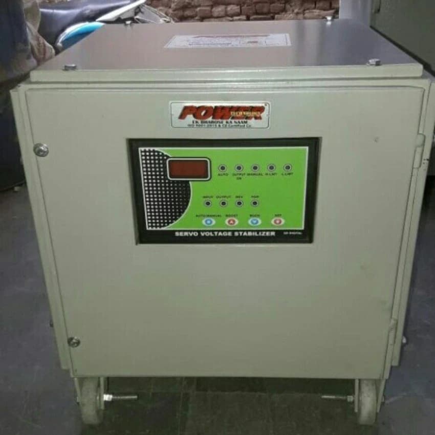 POWER Technology Automatic 10 Kva Single Phase Air Cooled Servo Voltage Stabilizer, 140 - 280 Volt, Capacity: 10kva