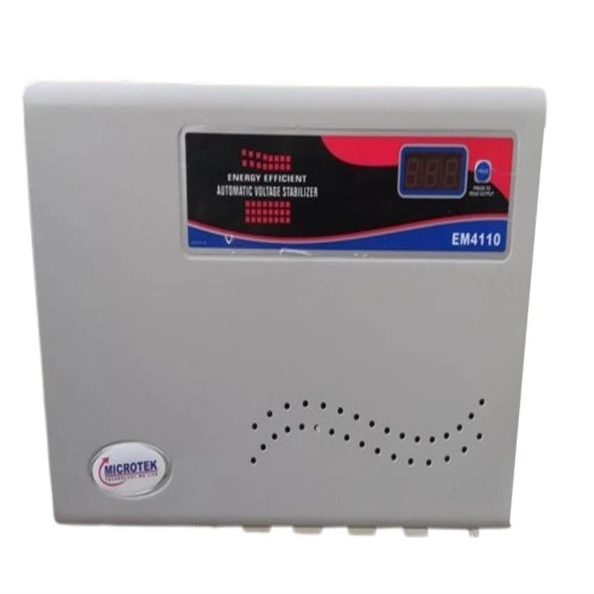 Single Phase Microtek EM4110 Stabilizer, Floor, Current Capacity: 220v