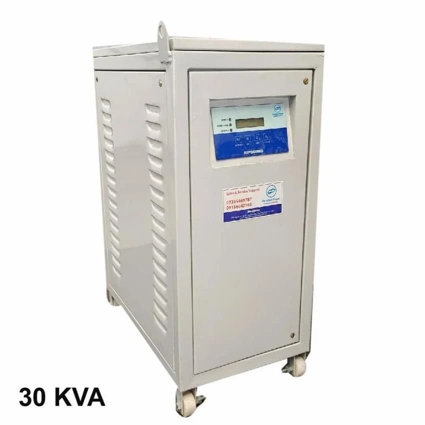 30 KVA Three Phase Servo Controlled Voltage Stabilizer, For Industrial