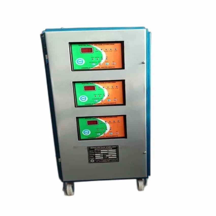 100KVA 6 kva 3 Phase Air Cooled Servo Voltage Stabilizer, For Industrial, 300-460 V