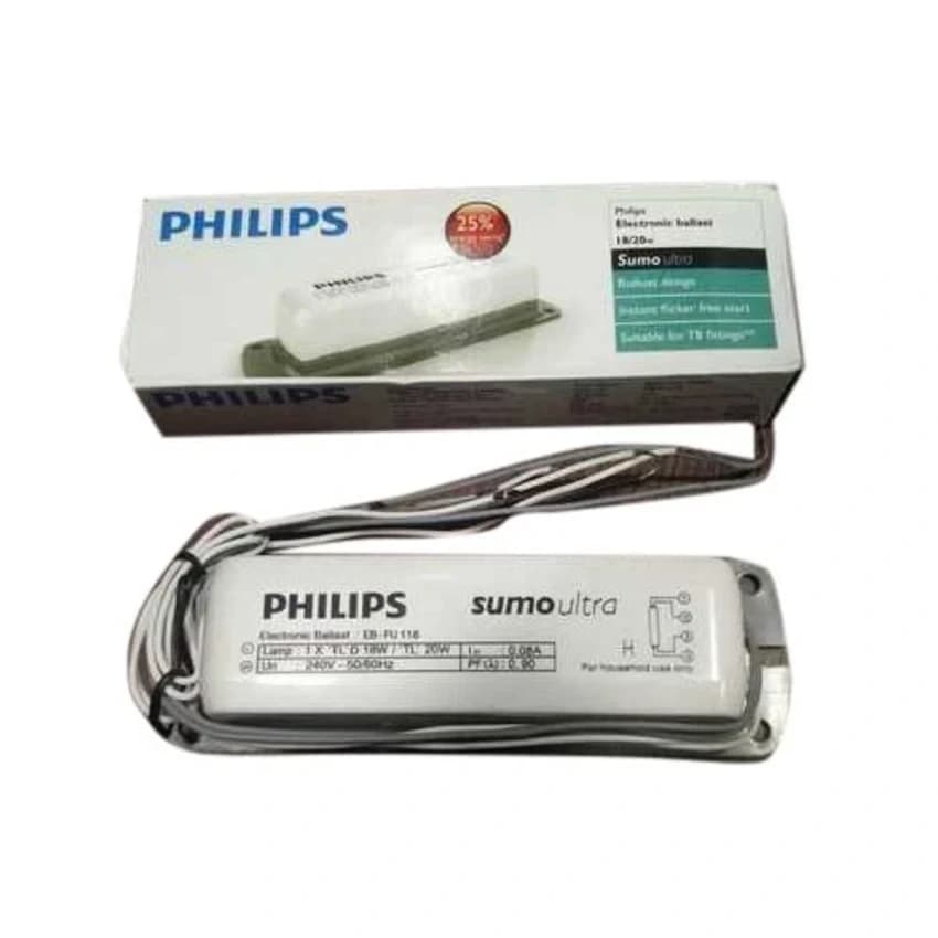 Philips White Electronic Ballast, 220-240 V