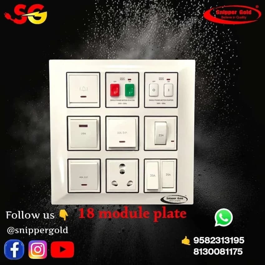 1 To 18 Modular Switch Plates