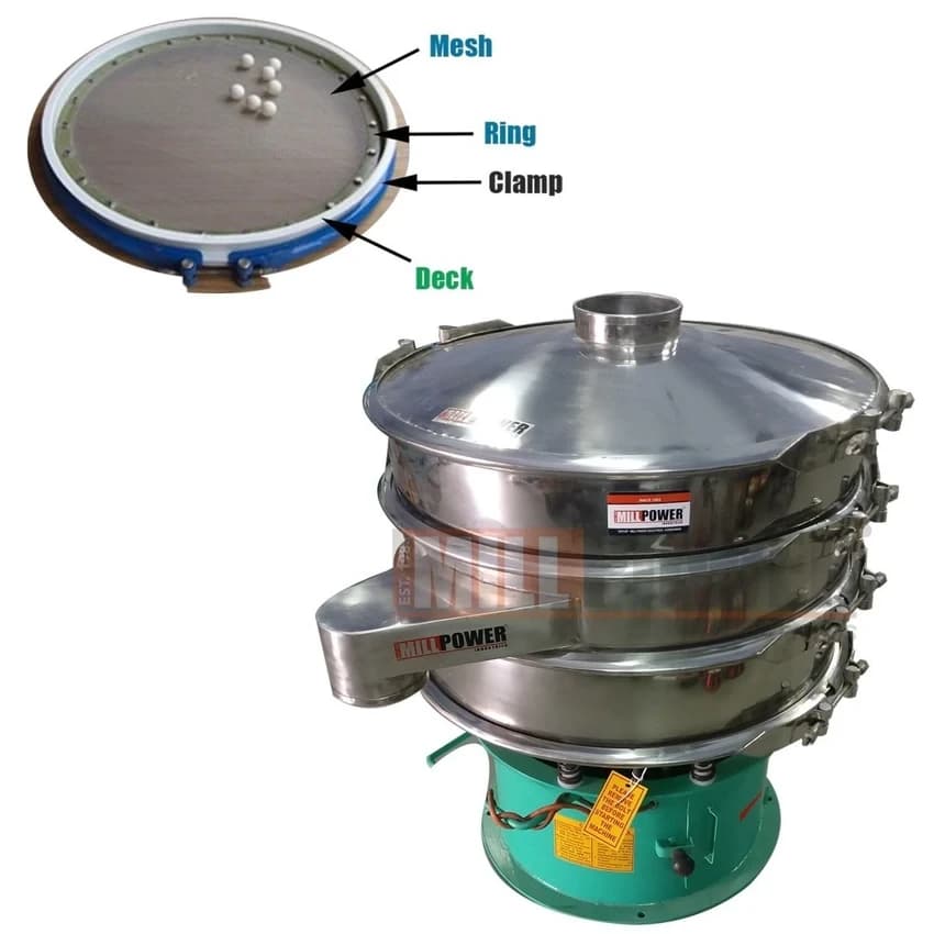 Electric Stainless Steel Fine Powder Sieving Machine (VS36 SS304) For Industrial, Capacity: Depends On Material