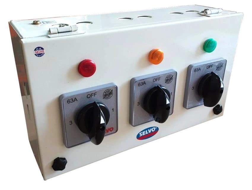 SELVO 63A Three Phase Neutral (TPN) Phase selector Enclosure, IP44