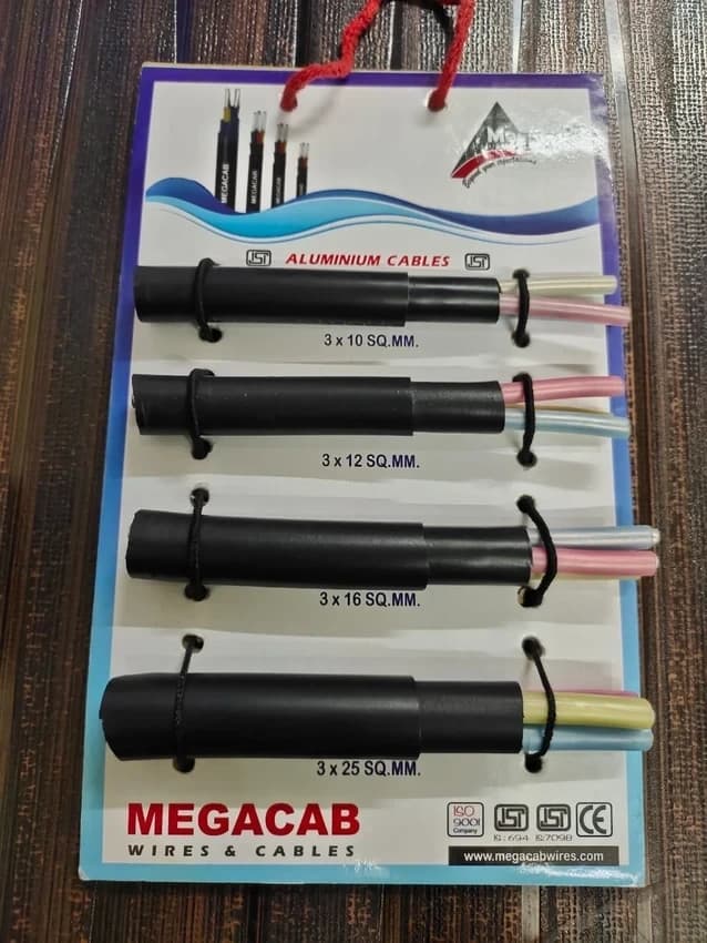 Mega Cab Three Core Aluminum Unarmoured Cable, 3