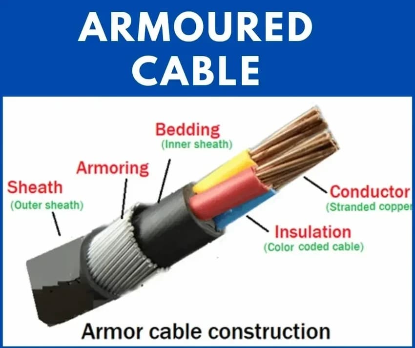 100 m 3 Core Armoured Power Cable