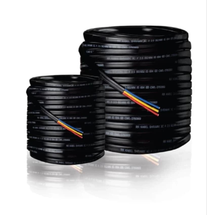 Wire Material: Copper No. of Cores: 3 Cores RR Kabel Submersible Cables