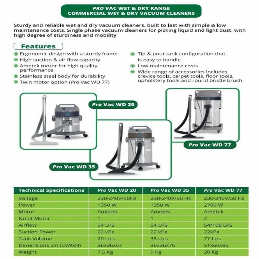 Eureka Forbes Wet And Dry Vacuum Cleaner, for office, 220 V