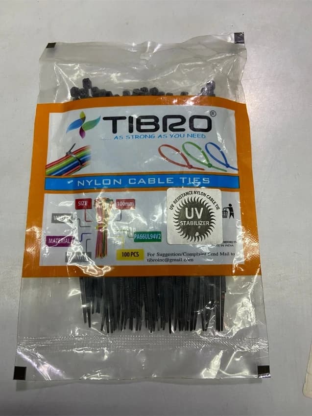 Nylon Multicolor Cable Tie Lock, Packaging Size: 100 Pieces, Size: 100 mm To 760 mm