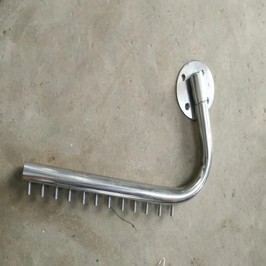 Stainless Steel Wall Mounted Cloth Hanger, Bathroom, Size: 12 Inch(l)