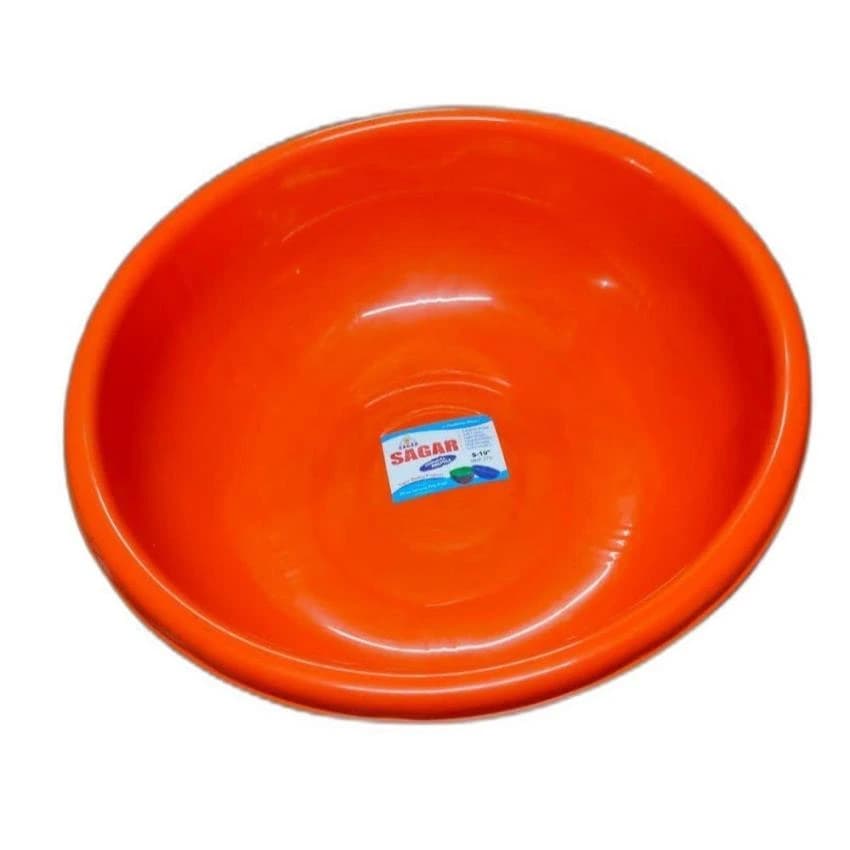 Round Sagar Plastic Orange Ghamela, Capacity: 50L, Size: 19 Inch
