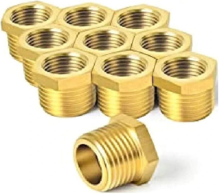 Stainless Steel Brass Male Female Reducing Bush, 0.75 inch