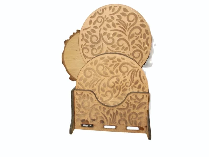 Circle MDF Wood Wooden Tea Coaster