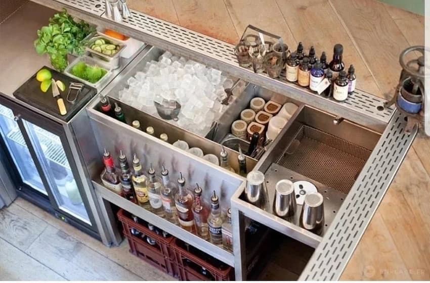 Ss 304 Stainless steel Cocktail Station