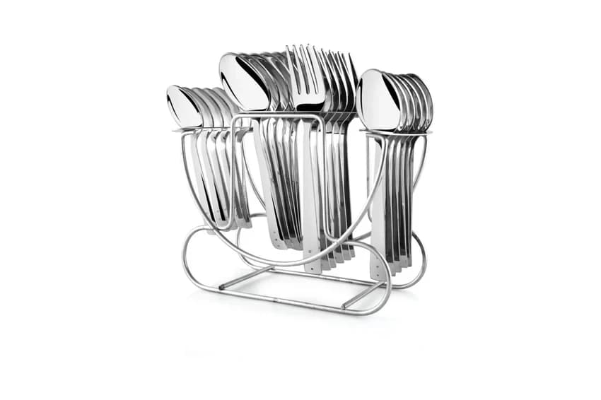 Stainless Steel 24 Pieces Cutlery With Regular Stand