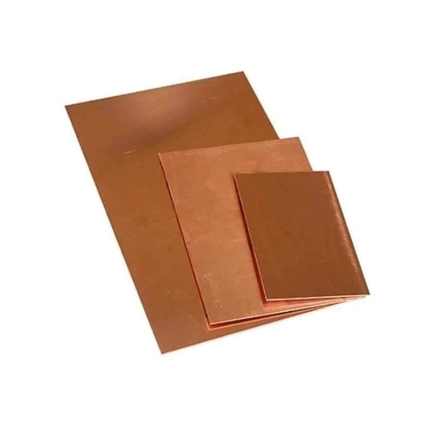 Red Rectangular Copper Plate, For Industrial, Thickness: 1-6 mm