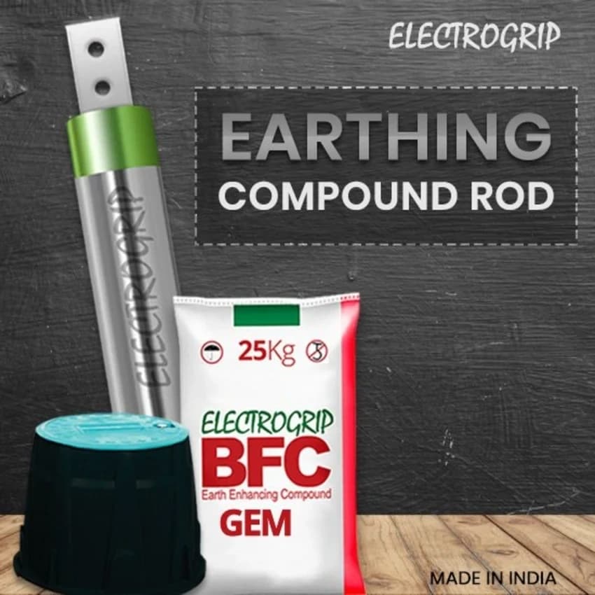 60 Mm Galvanized Iron (GI) Earthing Compound Rod, 2 Meters