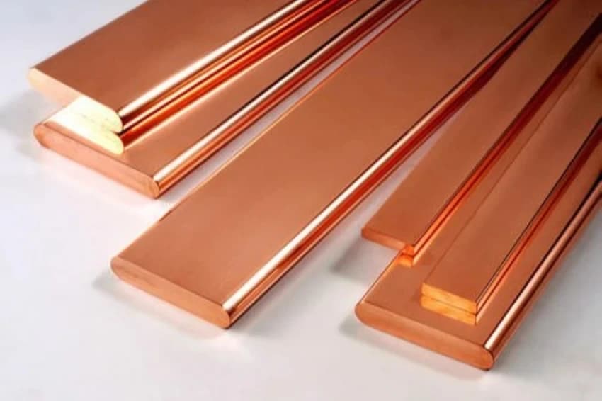 Polished Copper Earthing Strip