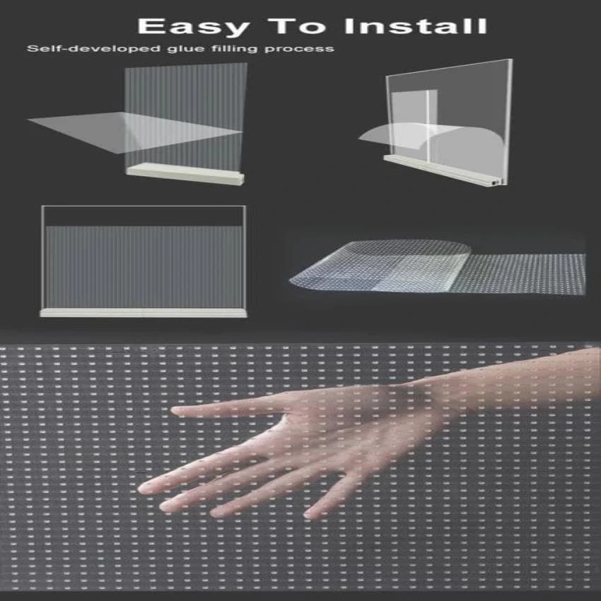 P4-8 Transparent Flexible Crystal LED Display Screen