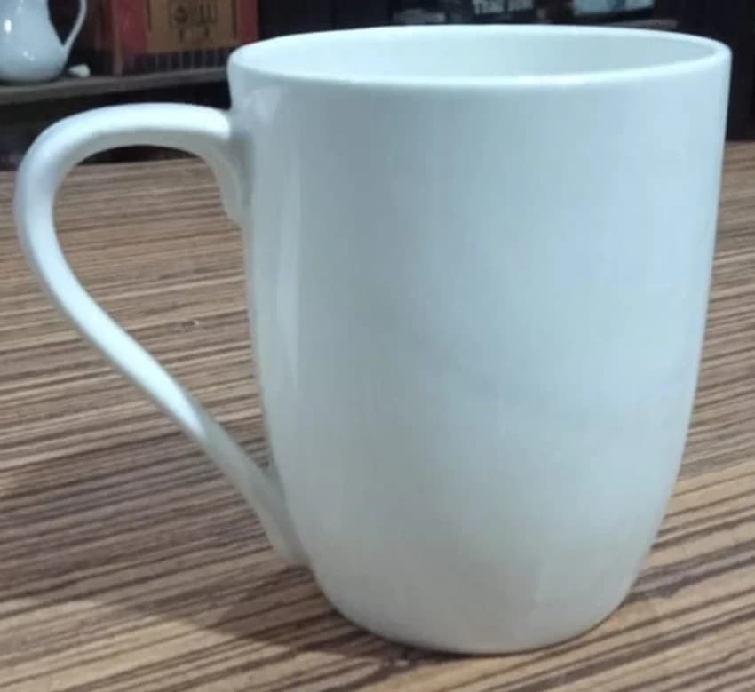 White Ceramic Sky Blue Drinking Mug