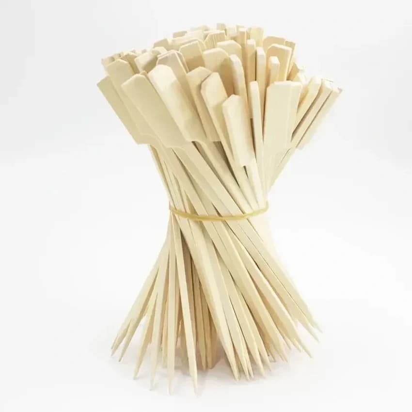 Wooden gun Skewer stick 10cm Pack of 100 SHAGUN 09