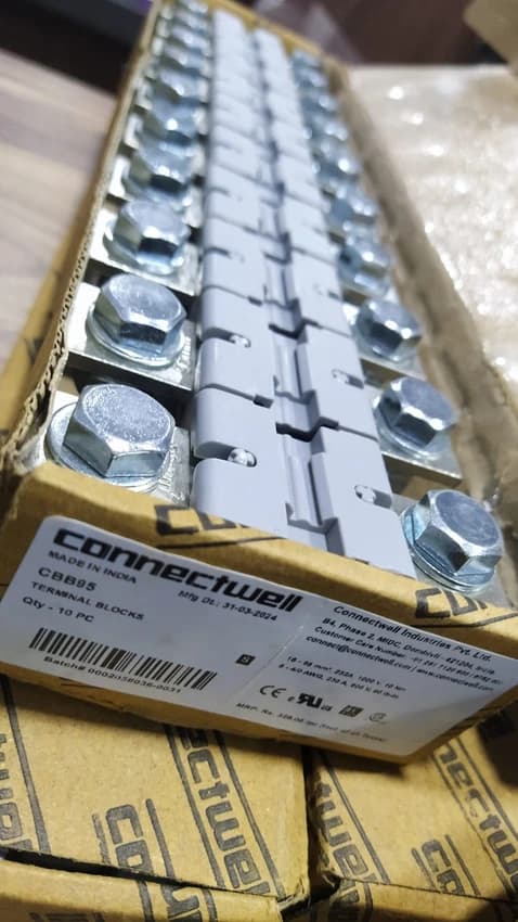 Connectwell 95 Standard Pa Bus Bar Terminal Block - CBB95 (Pack Of 10 Qty)