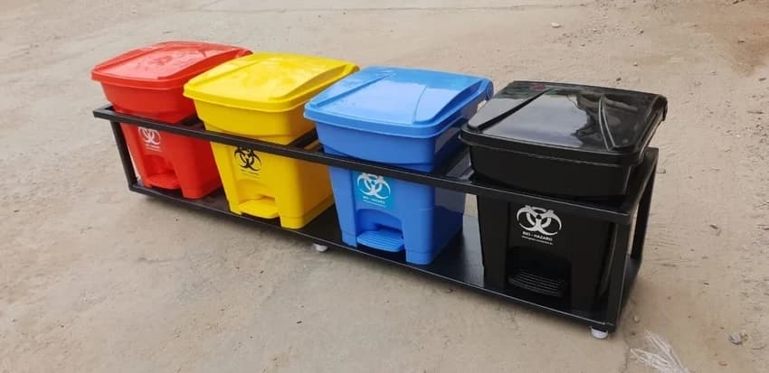 Hdpe 32L Trolley Mount Bio Medical Waste Bin