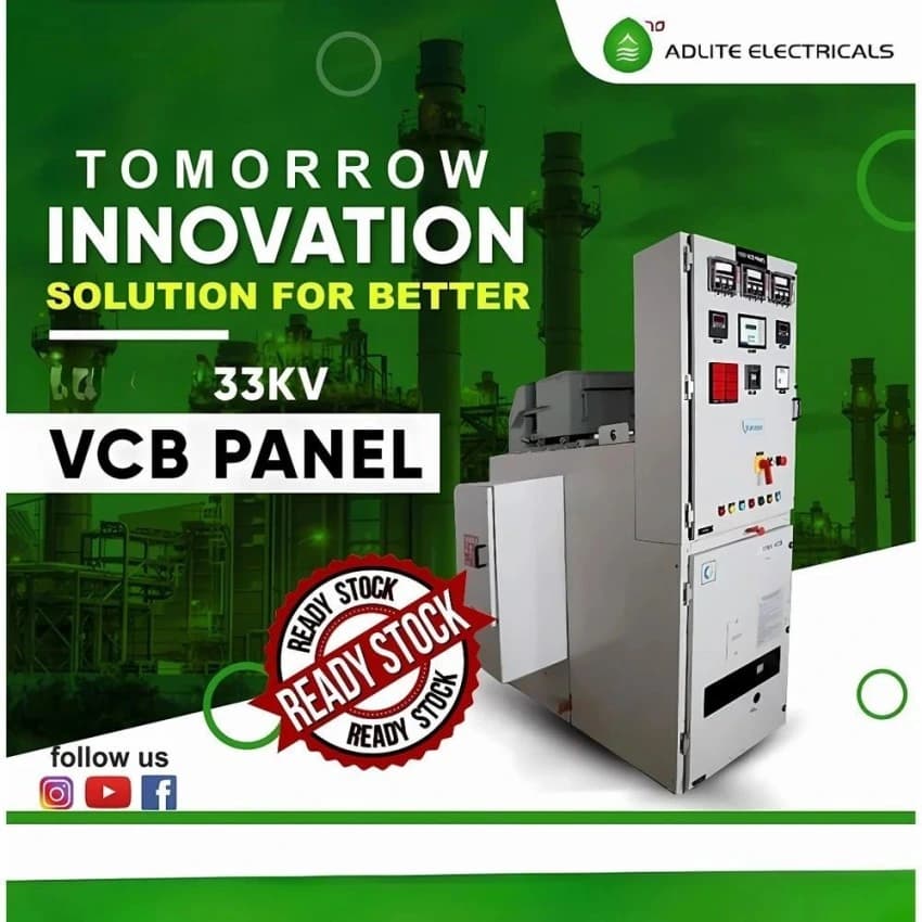 Three Phase 1250A 33kV ABB Indoor VCB Panel