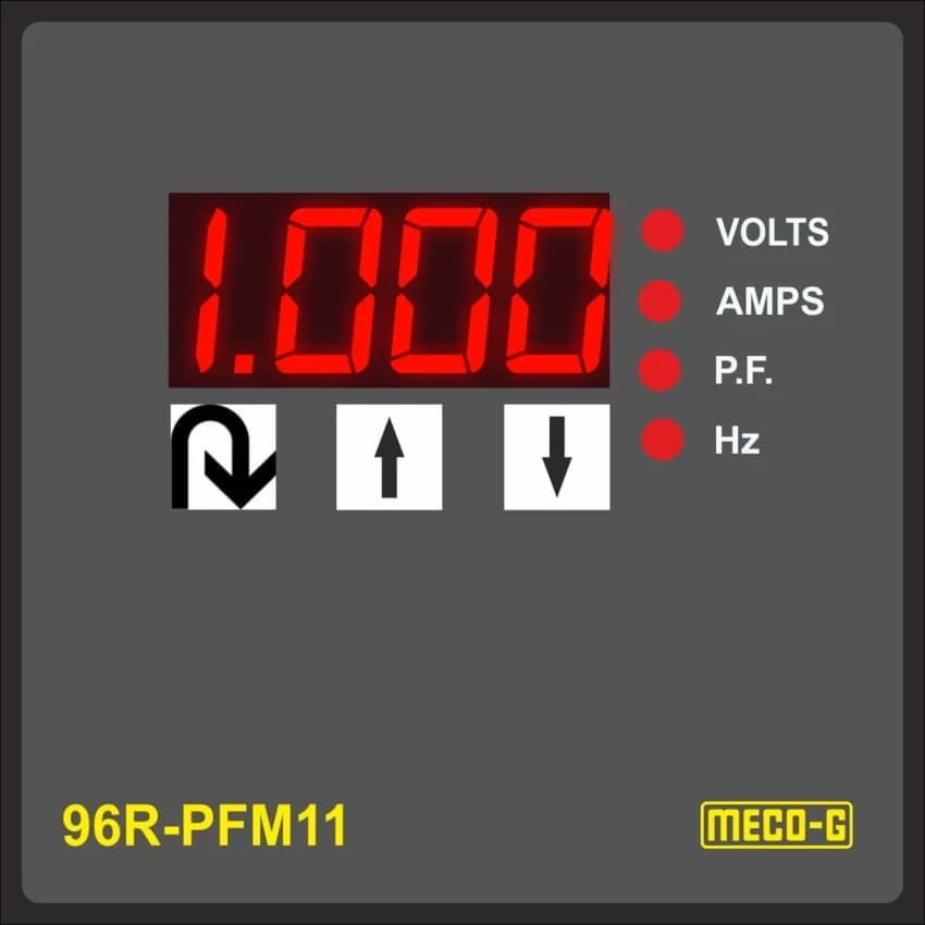 MECO-G 1 Phase Digital Volts Amps Frequency Power Factor Meter, Application Type: Industrial, Model Name/Number: R-PFM11
