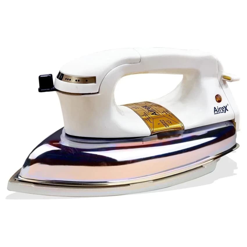 Airex Dry Iron Plancha White Sole Plate Iron ABS Plastic Body Home Appliances 1000 Watt