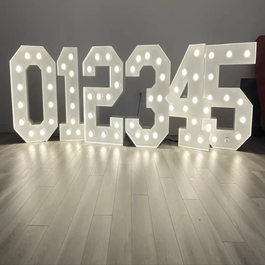 Mdf Giant 3 Feet Light up Marquee Number