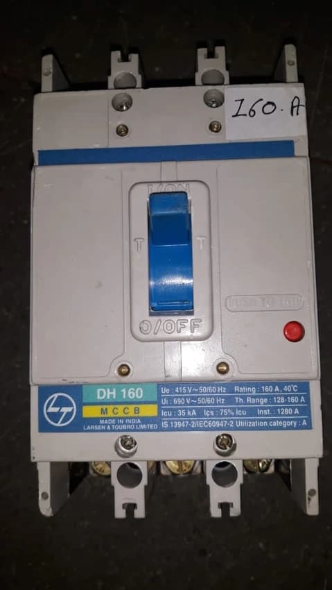 L&T 3 Pole 160A MCCB (10kA Breaking Capacity)