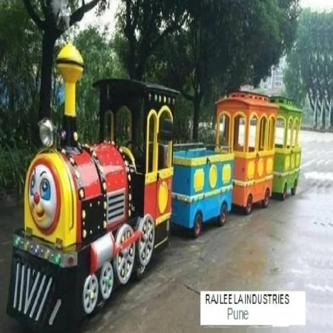 Multicolor Fiber Park Joy Trackless Train, Electric