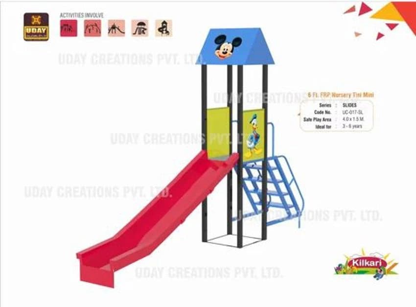 Kilkari Fibreglass Playground Slide With Canopy, In Outdoor