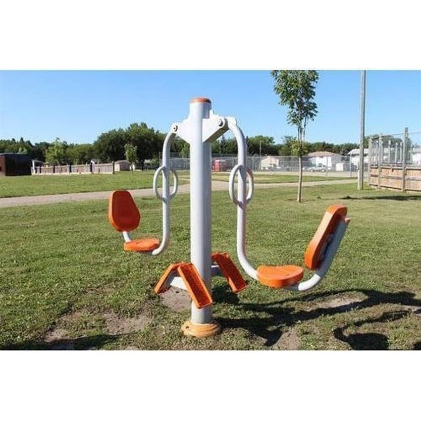 Mild Steel Yellow Leg Press Outdoor Gym, Size: 23 Inch