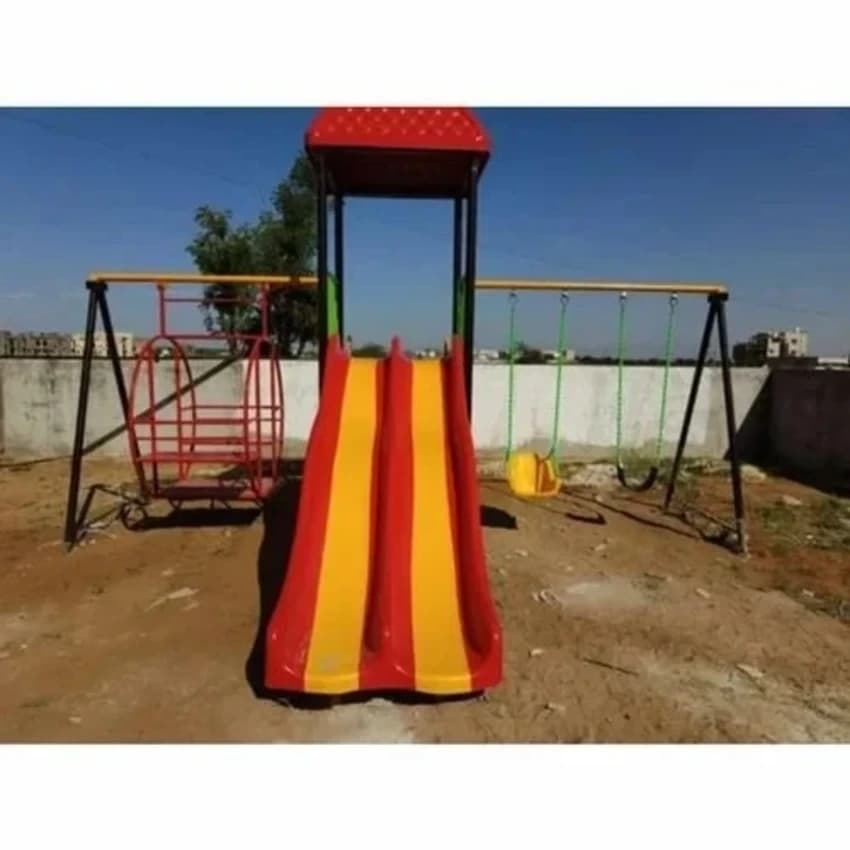 Mild Steel Powder Coated School Playground Slide Swing, 12 ft