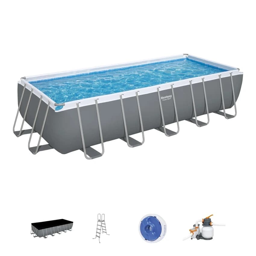 5612B Power Steel Rectangular Pool Set, 1500 L