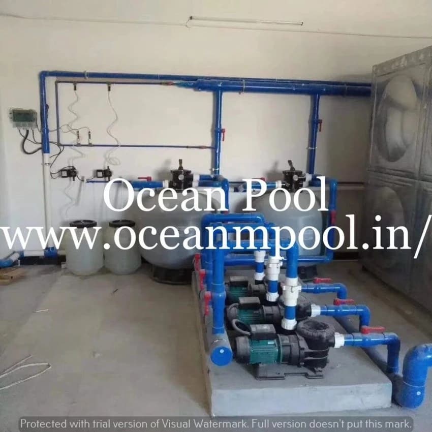 Fiber Glass Swimming Pool Filtration Plant, For Commercial