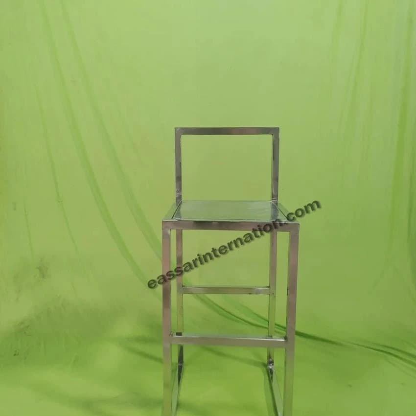 Silver Essar International Stainless Steel Chair, With Armrest