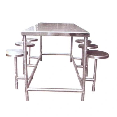 Stainless Steel And Stainless Steel Dining Table